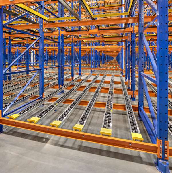 Pallet Flow Rack for Menomonee Falls warehouses