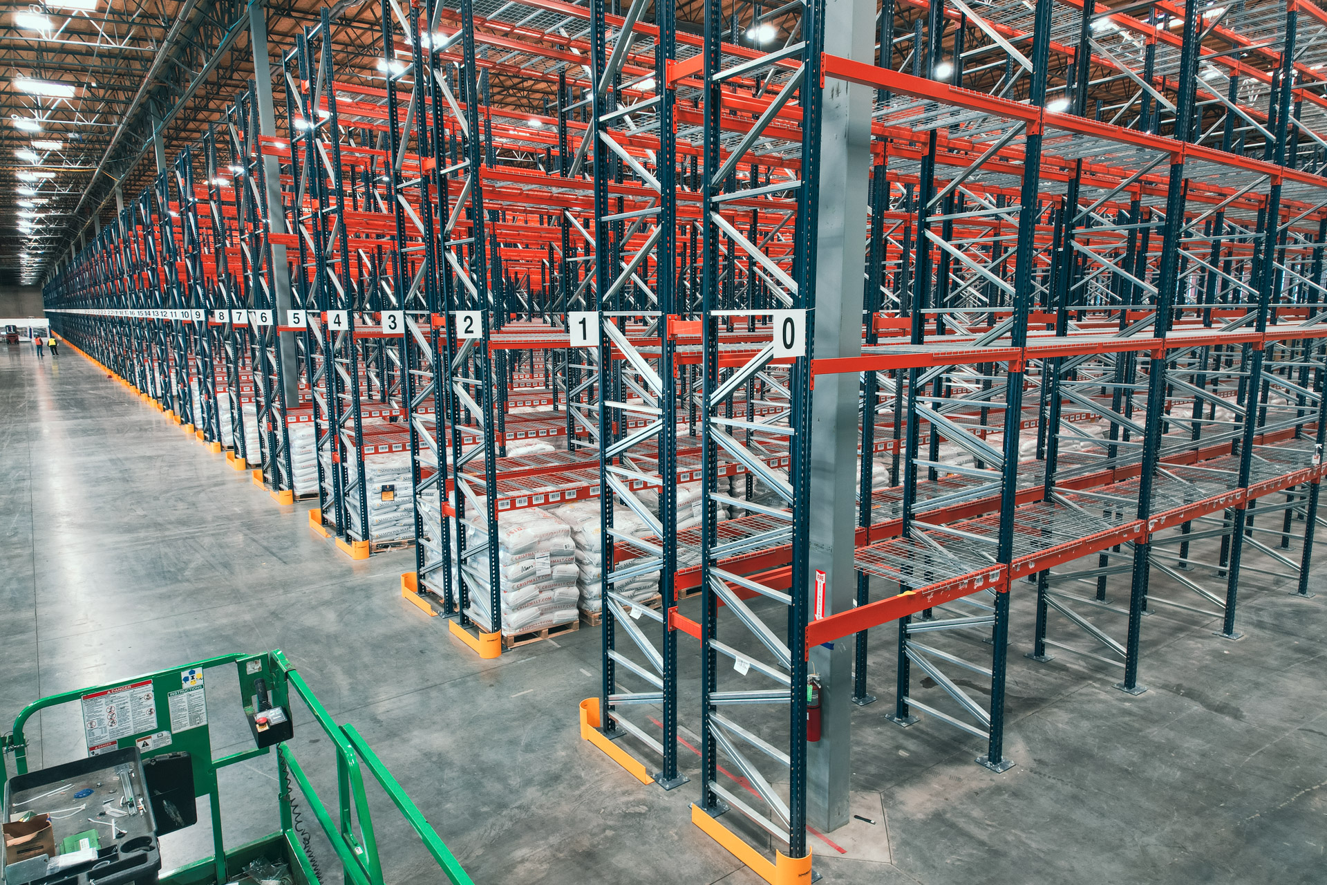 Warehouse pallet rack installation in Milwaukee